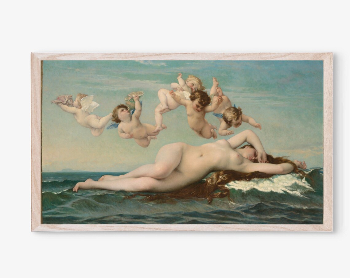 The Birth of Venus with Cherubs Ocean Classic Fine Art Poster