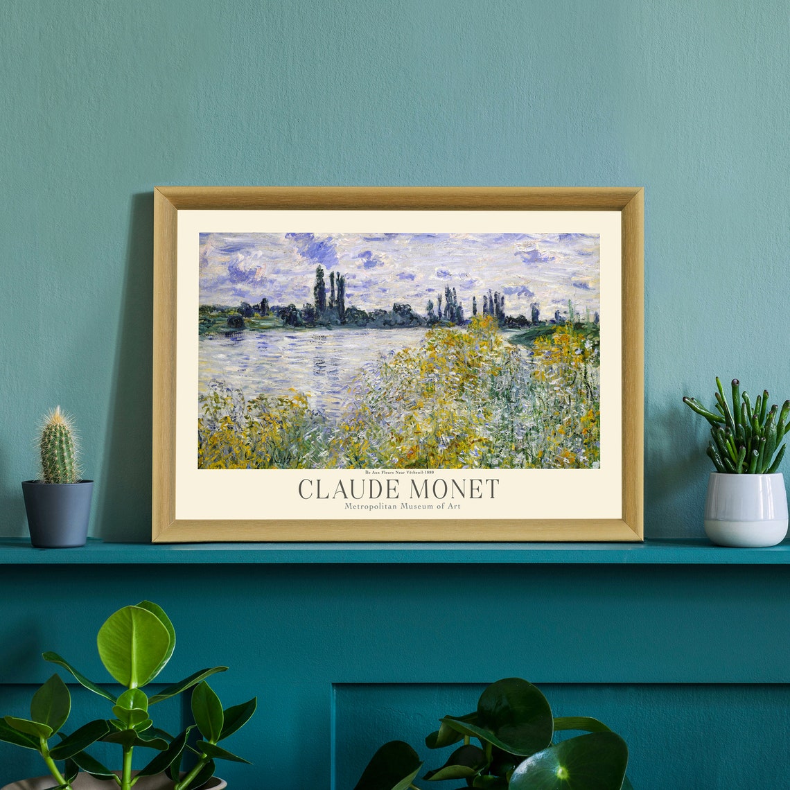 Claude Monet Flower Island Seine River Poplars Spring Art Poster - Image 3