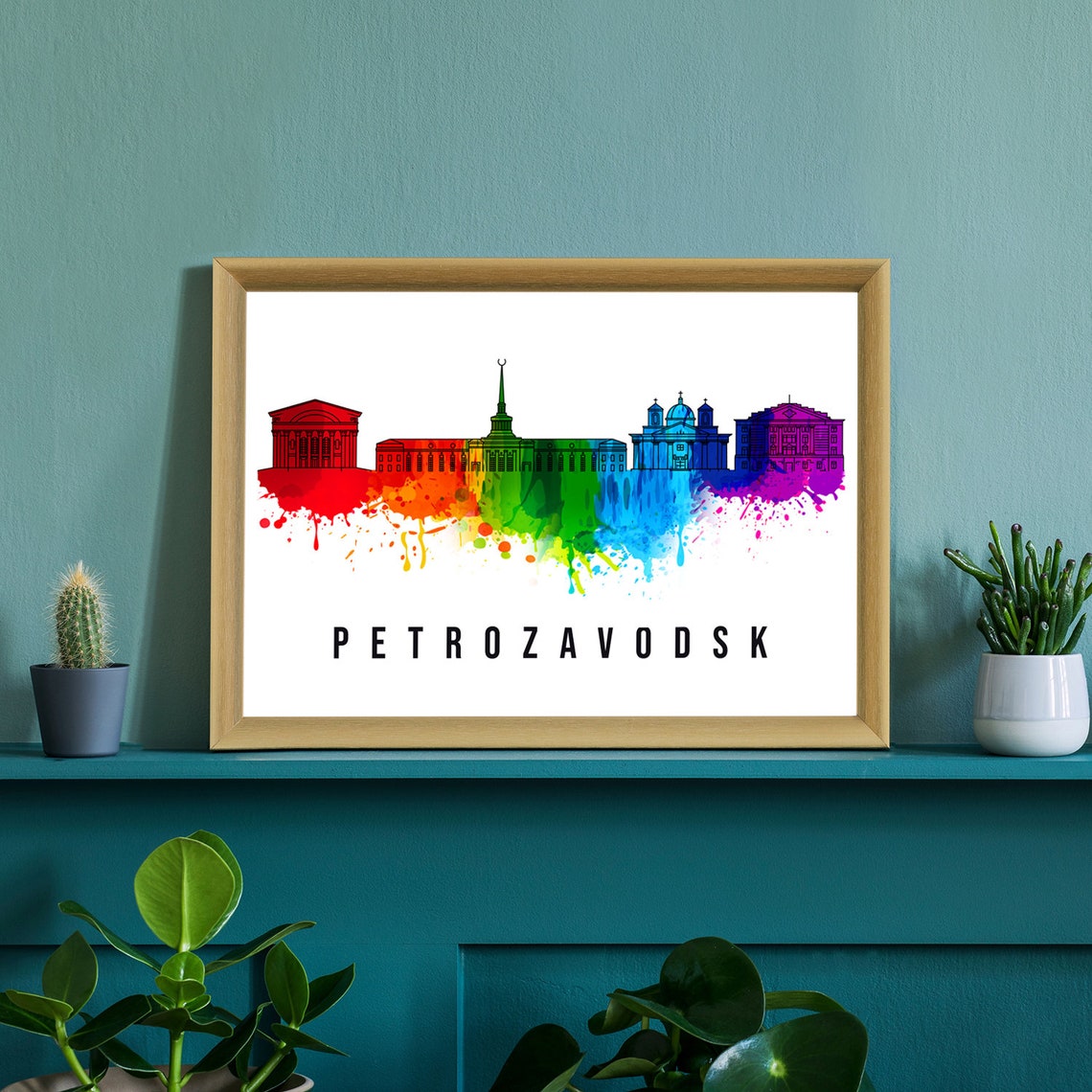 Russia Petrozavodsk Poster Skyline Poster Cityscape Poster Russia Landmark City Illustration Poster Home Wall Art Office Wall Art - Image 2