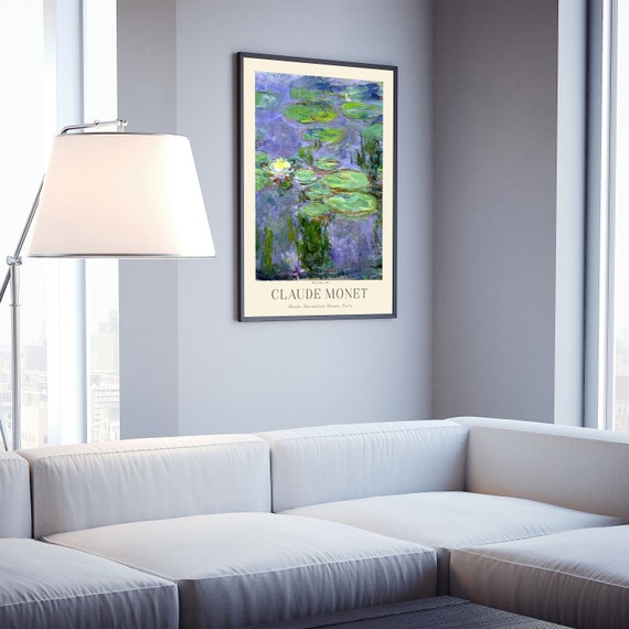 Claude Monet Painting Prints Museum Gallery Exhibition Poster Claude Monet Artworks Claude Monet Poster Prints Monet Vintage Print