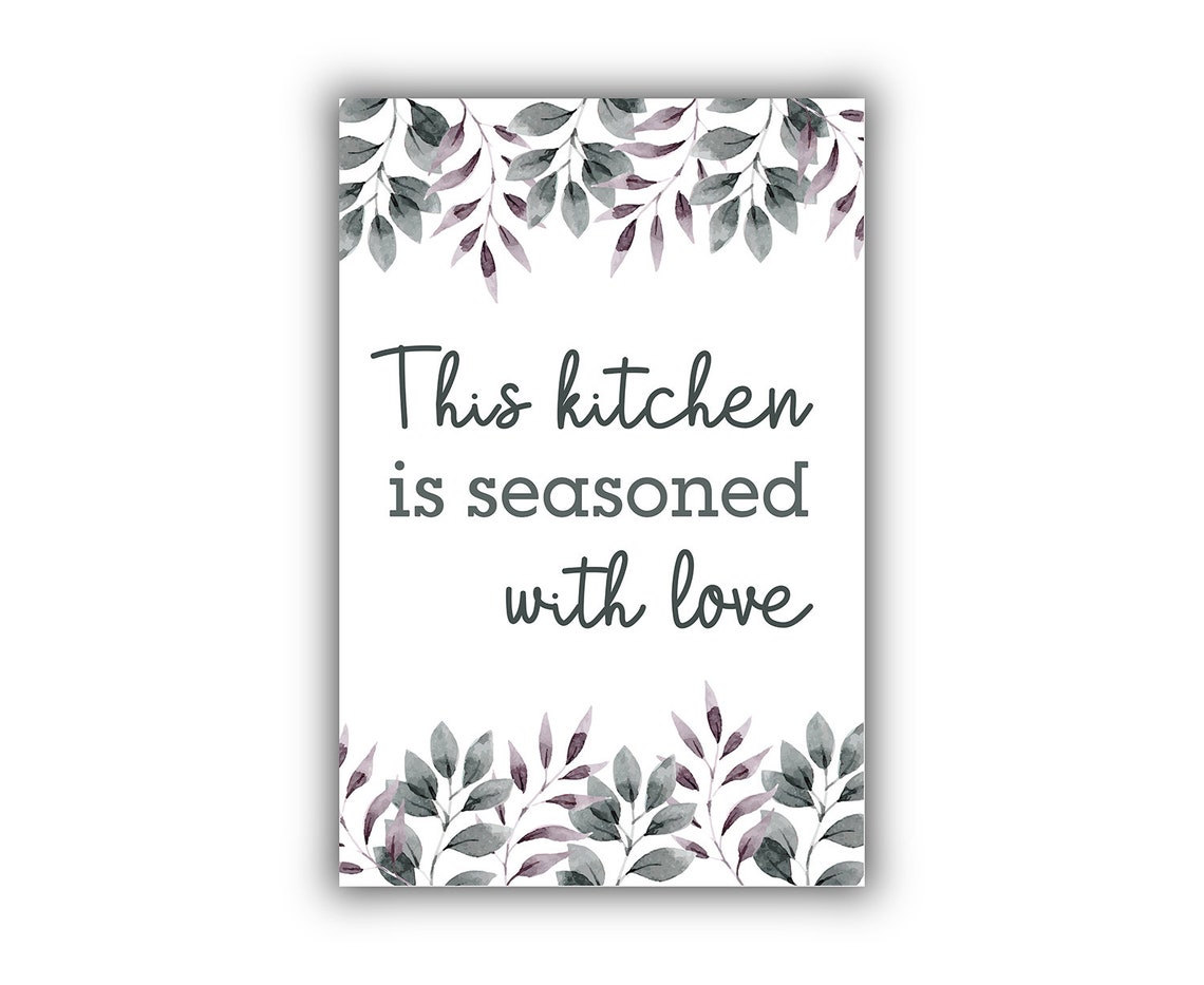 This Kitchen Is Seasoned With Love Farmhouse Kitchen Wall Art - Image 2