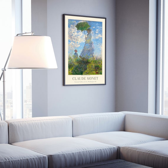 Claude Monet Painting Prints Museum Gallery Exhibition Poster Claude Monet Artworks Claude Monet Poster Prints Monet Vintage Print