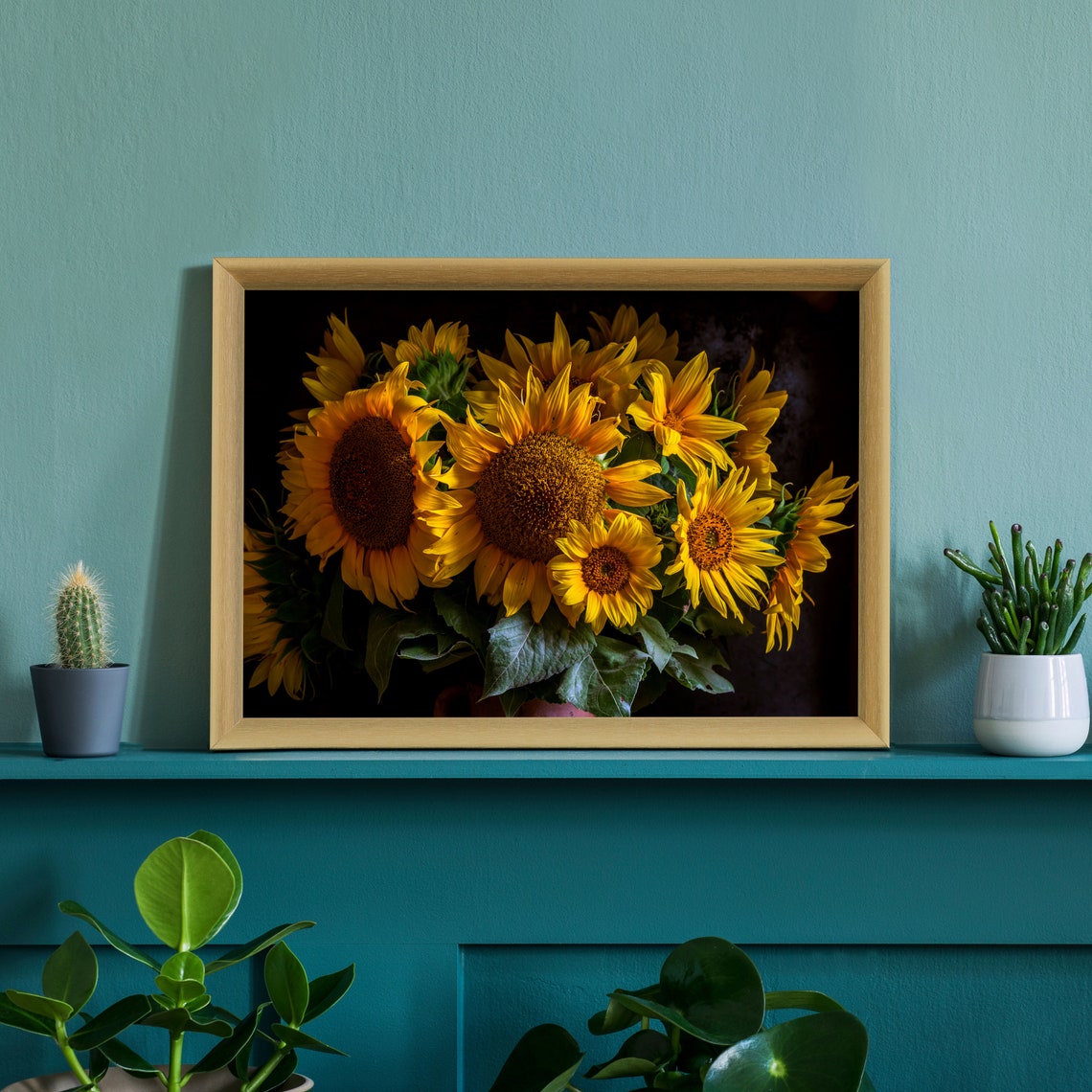 Flowers Oil Painting Flowers Still Life Poster Prints Flower Painting Prints Floral Texture Oil Painting Home Office Wall Art Decoration - Image 2