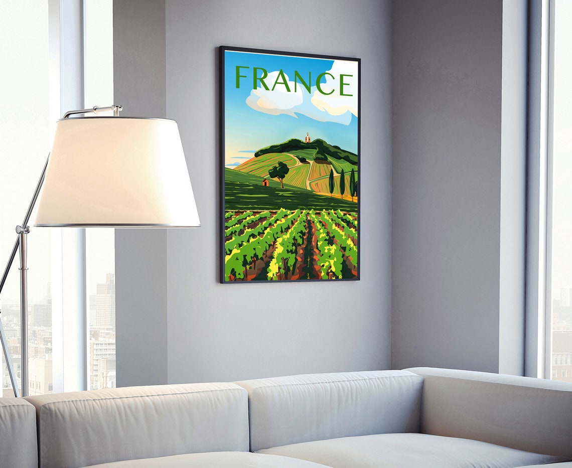 France Country Poster Travel Print France Cityscape And Landmark Poster Wall Art Office Wall Decorations Home Wall Art Housewarming Gift - Image 4