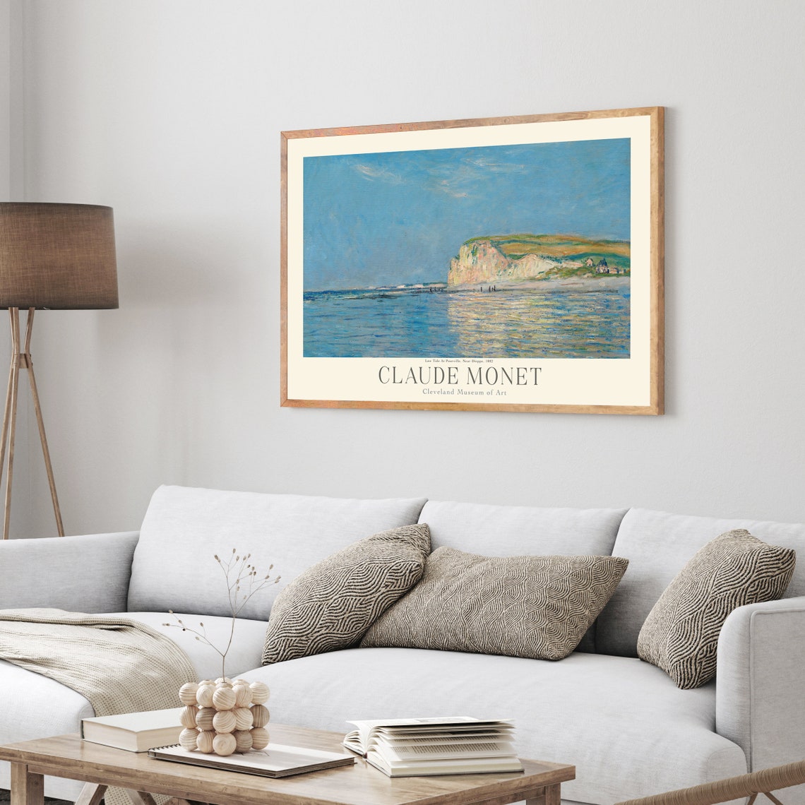 Claude Monet Pourville Low Tide Normandy Cliffs Seascape Art Poster - Image 4