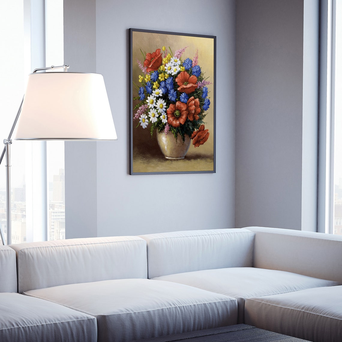 Flowers Oil Painting Flowers Still Life Poster Prints Flower Painting Prints Floral Texture Oil Painting Home Office Wall Art Decoration - Image 4