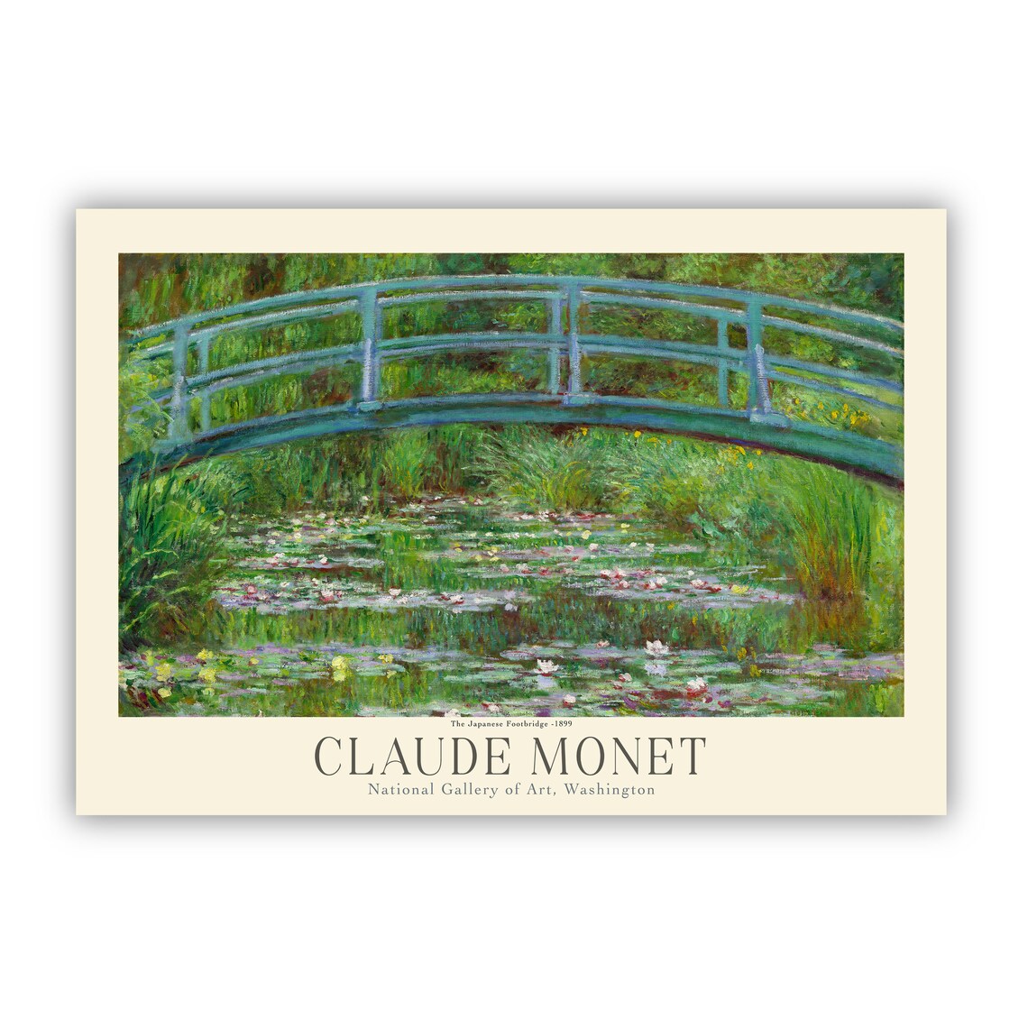 Claude Monet Japanese Footbridge Water Lilies Art Museum Poster Print - Image 2
