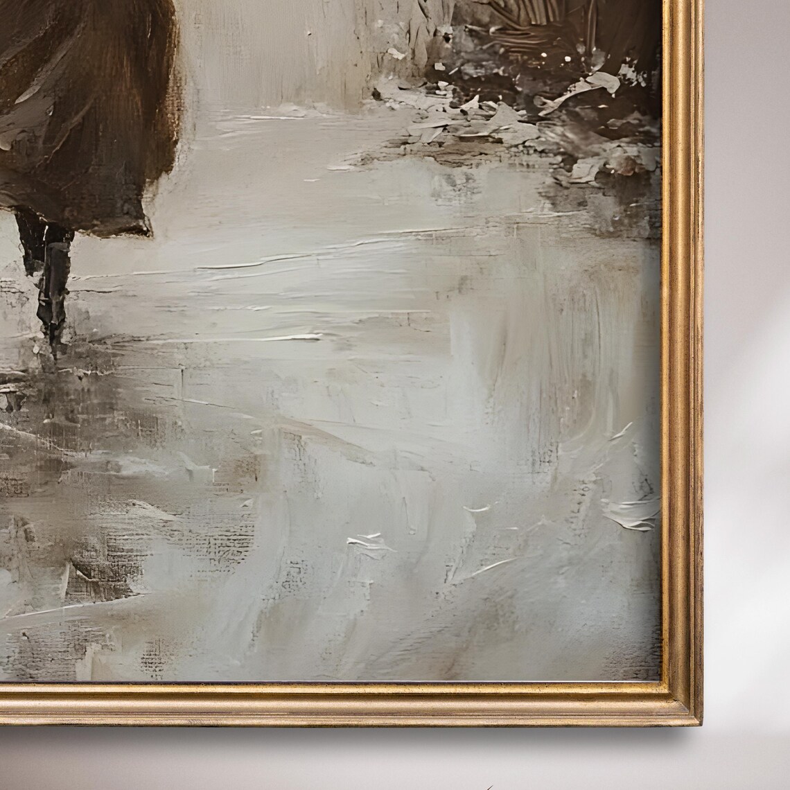 Victorian Woman Ice Skating On Frozen Pond Winter Painting Poster - Image 7