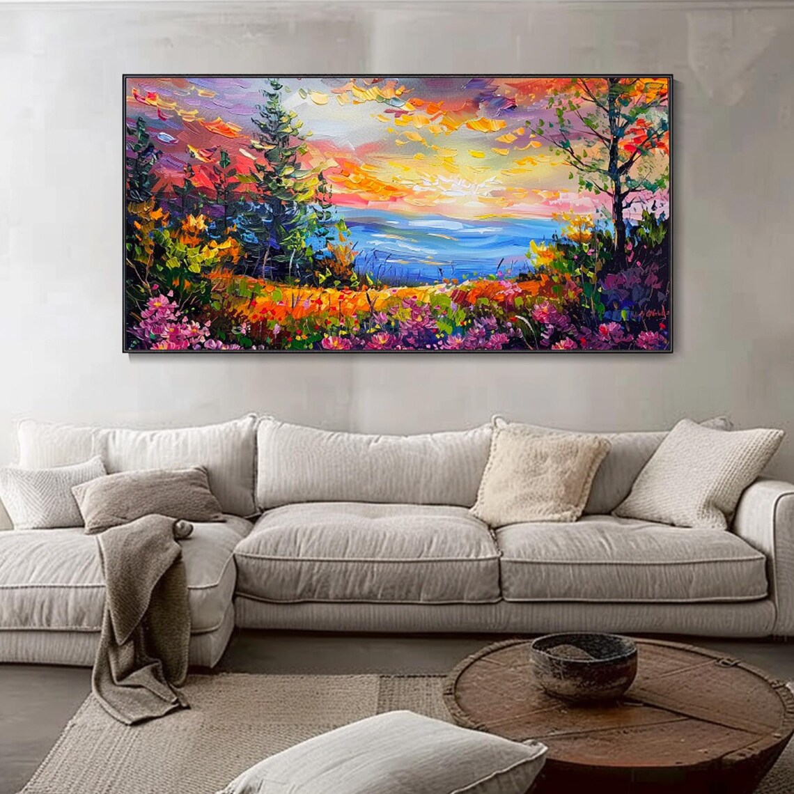Grand Wall Landscape Oil Painting, Christmas Art Print - Image 3