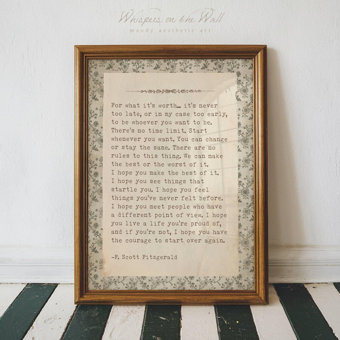 For What It's Worth Vintage Quote Art Print - Image 7