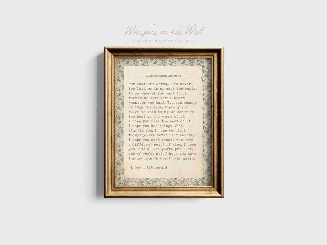 For What It's Worth Vintage Quote Art Print - Image 3
