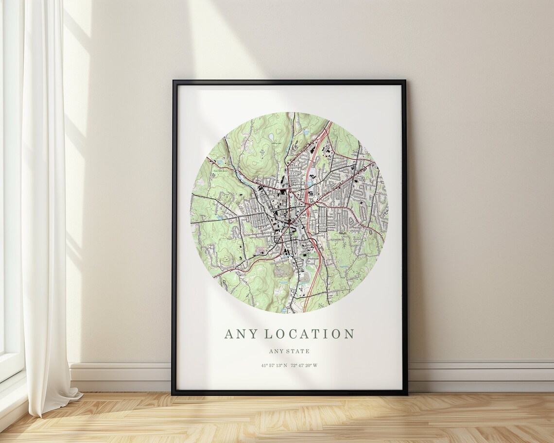Custom Topo Map, USGS Topographic Style