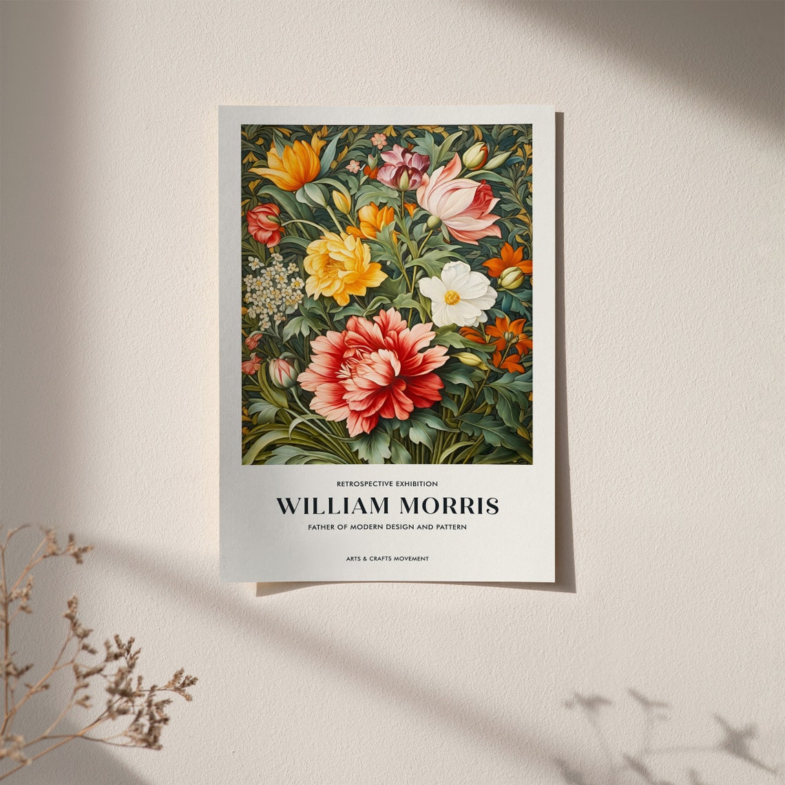 William Morris Retrospective Exhibition Floral Botanical Poster - Image 5