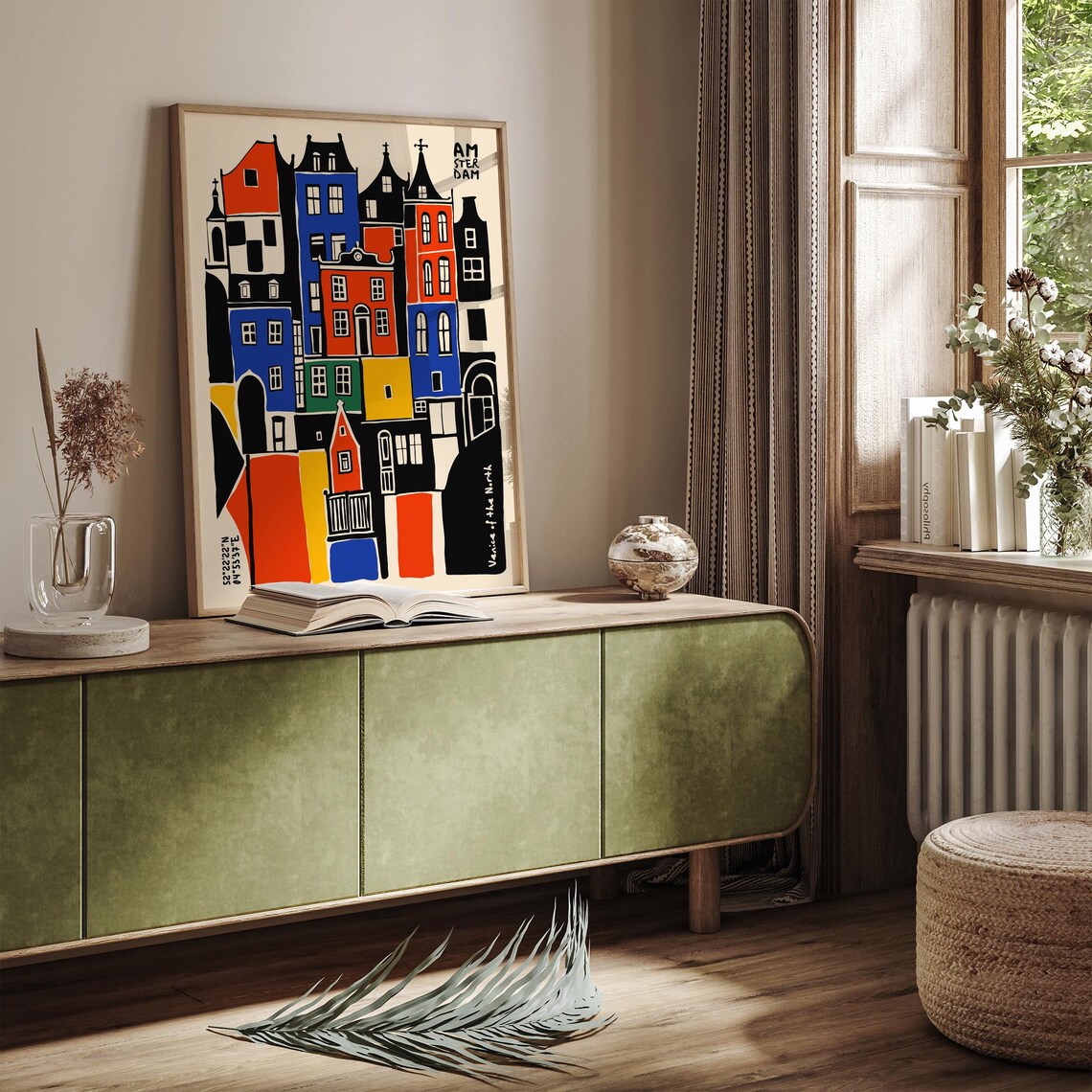 Amsterdam Canal Houses Poster Venice of the North in Bright Colors - Image 2