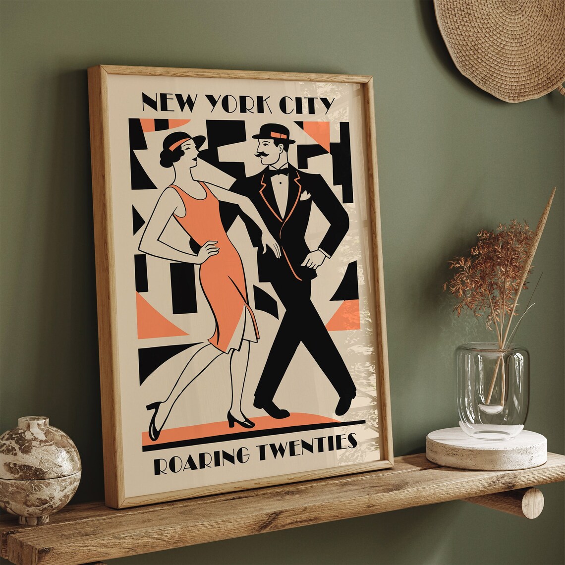 New York City Roaring Twenties Art Deco Dance Couple Vintage Poster - Image 6