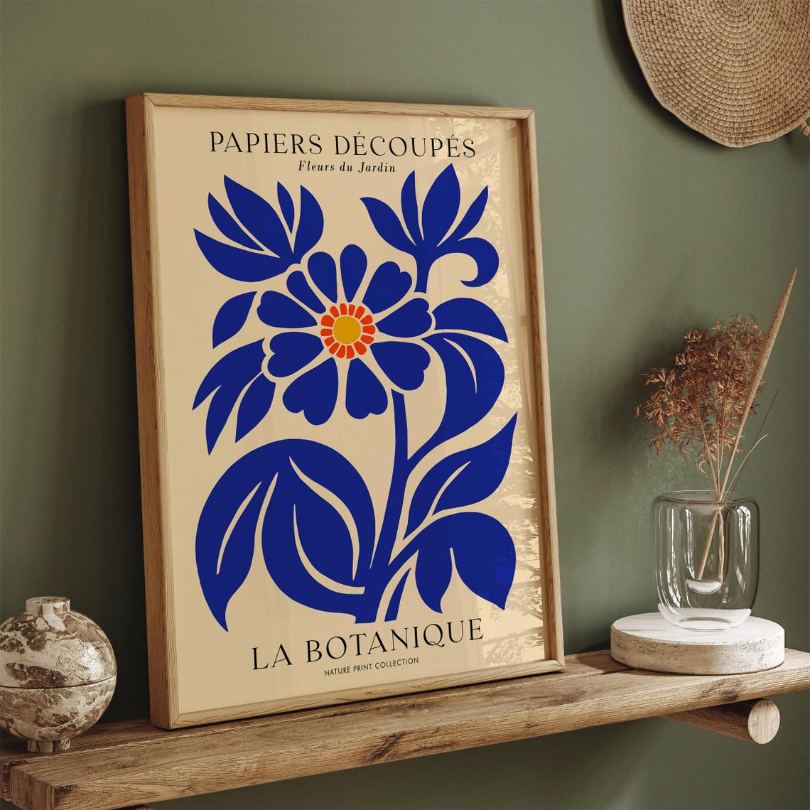 La Botanique Blue Bloom French Floral Papiers Decoupes Poster - Image 4