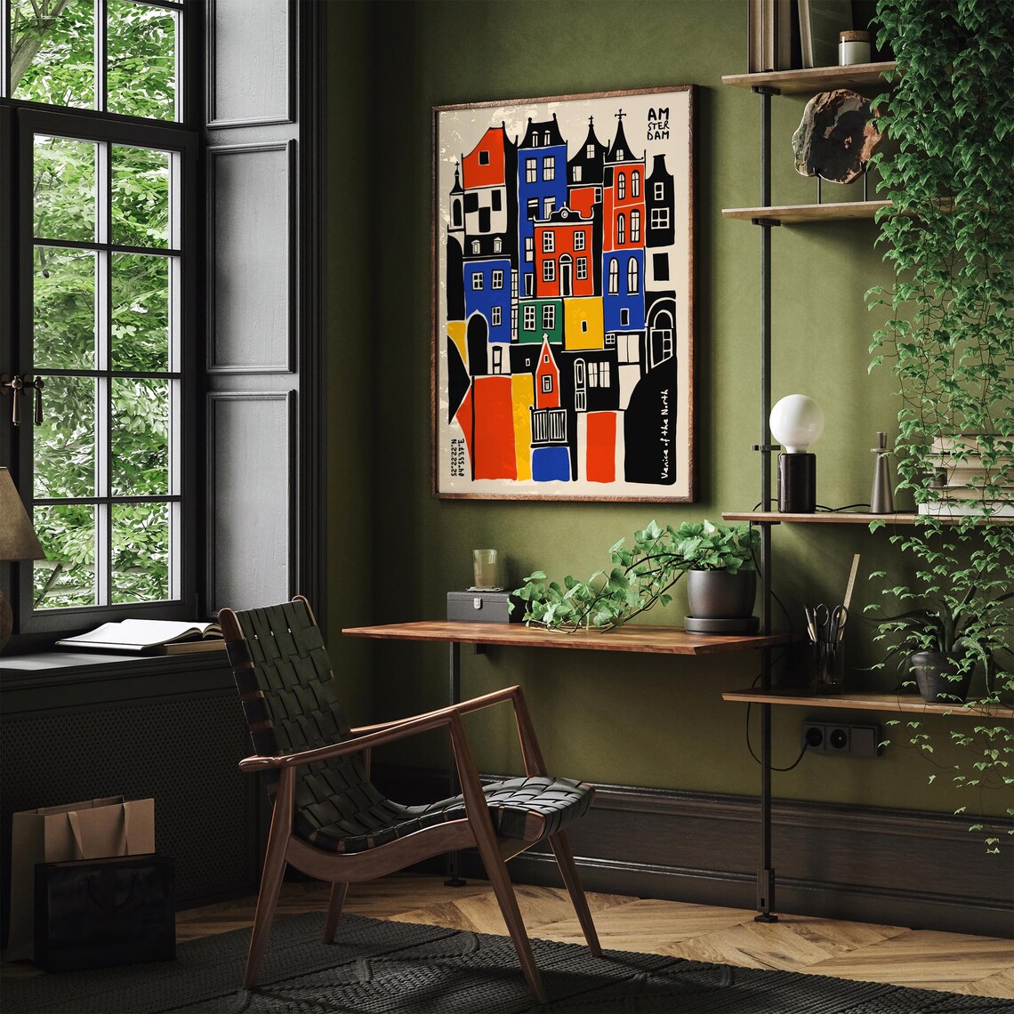 Amsterdam Canal Houses Poster Venice of the North in Bright Colors - Image 3