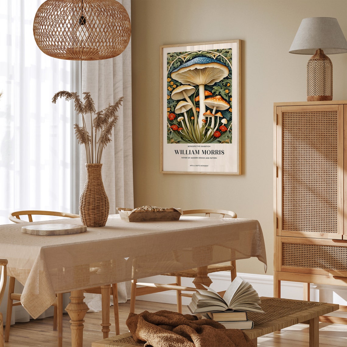 William Morris Mushroom Botanical Arts Crafts Decorative Poster - Image 5