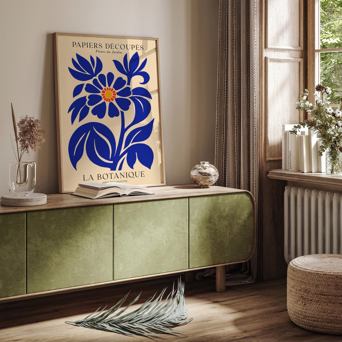 La Botanique Blue Bloom French Floral Papiers Decoupes Poster - Image 3
