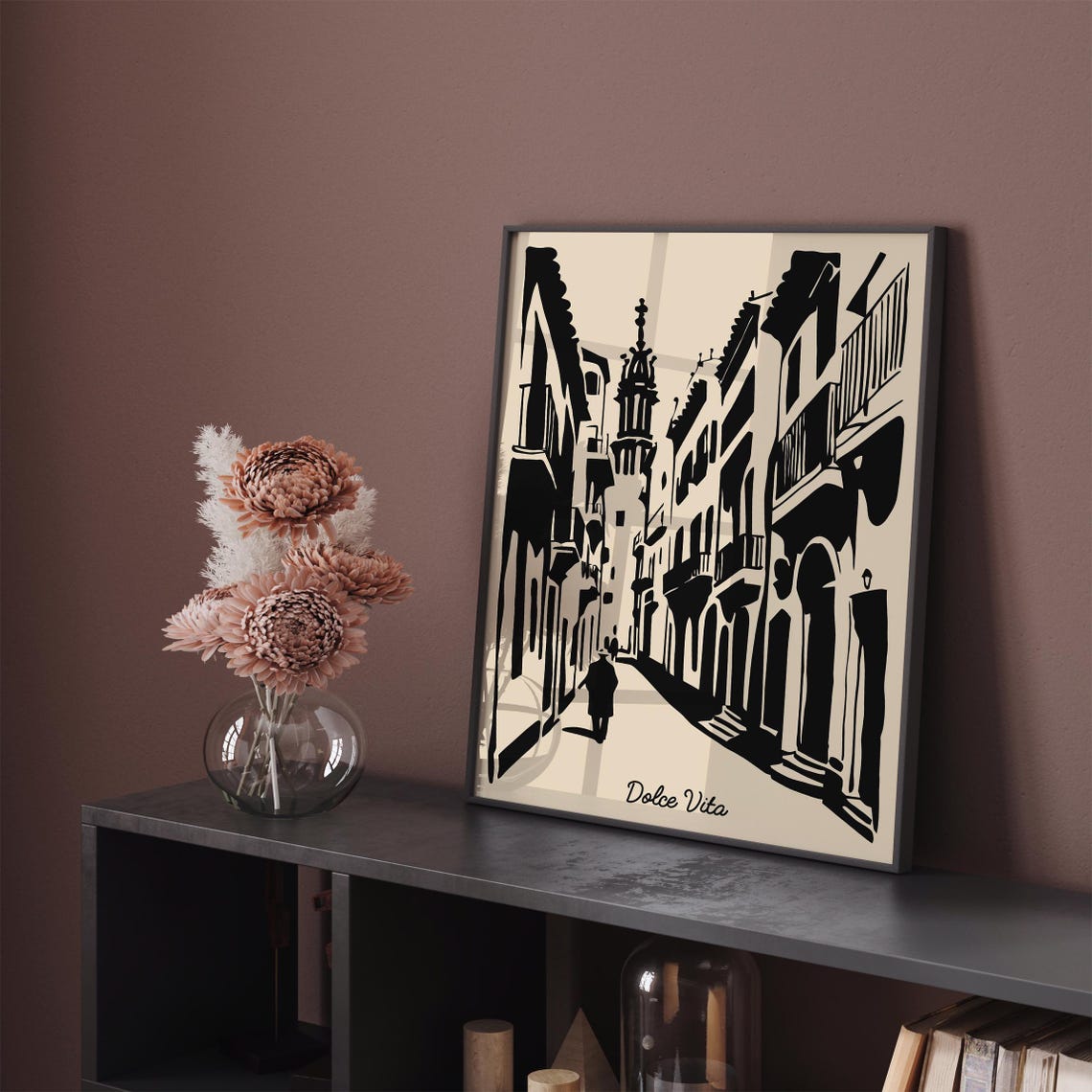 Dolce Vita Poster Rome Italy Print Cityscape Art Poster Scenic Vintage Print Urban Architecture Wall Art City Of The Soul Travel Print - Image 2