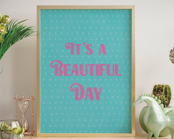 Inspirational Art For Girls Room Motivational Poster Preppy Stuff Quotes Print Pink Blue Dorm Art Wall Quotes