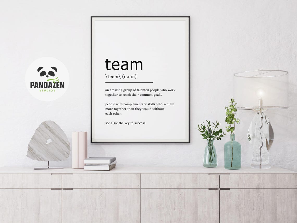 Team Definition Key To Success Talented People Office Gift Poster - Image 2