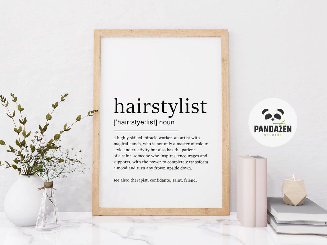 Hairstylist Definition Print Hair Stylist Gifts For Hairstylists Hairstylist Gift Salon Wall Art Hairdresser Hair Salon Decor - Image 8