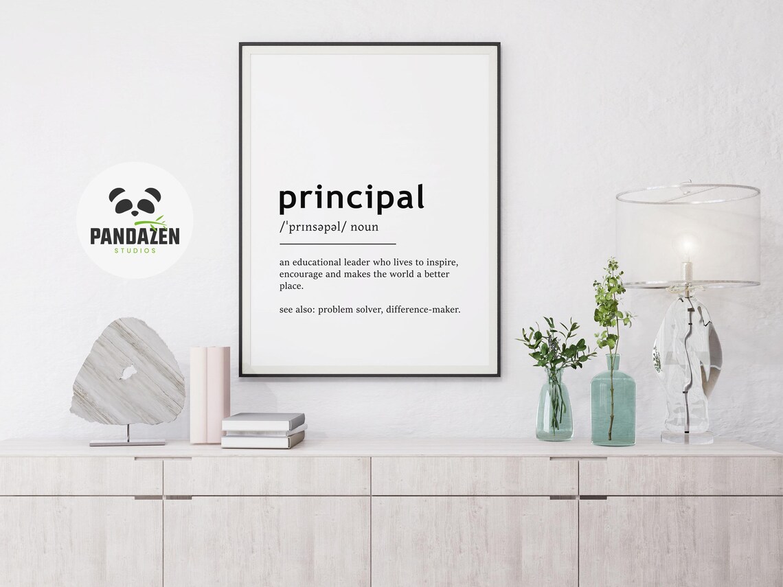 Principal Definition Inspire Educational Leader Teacher Gift Poster - Image 2
