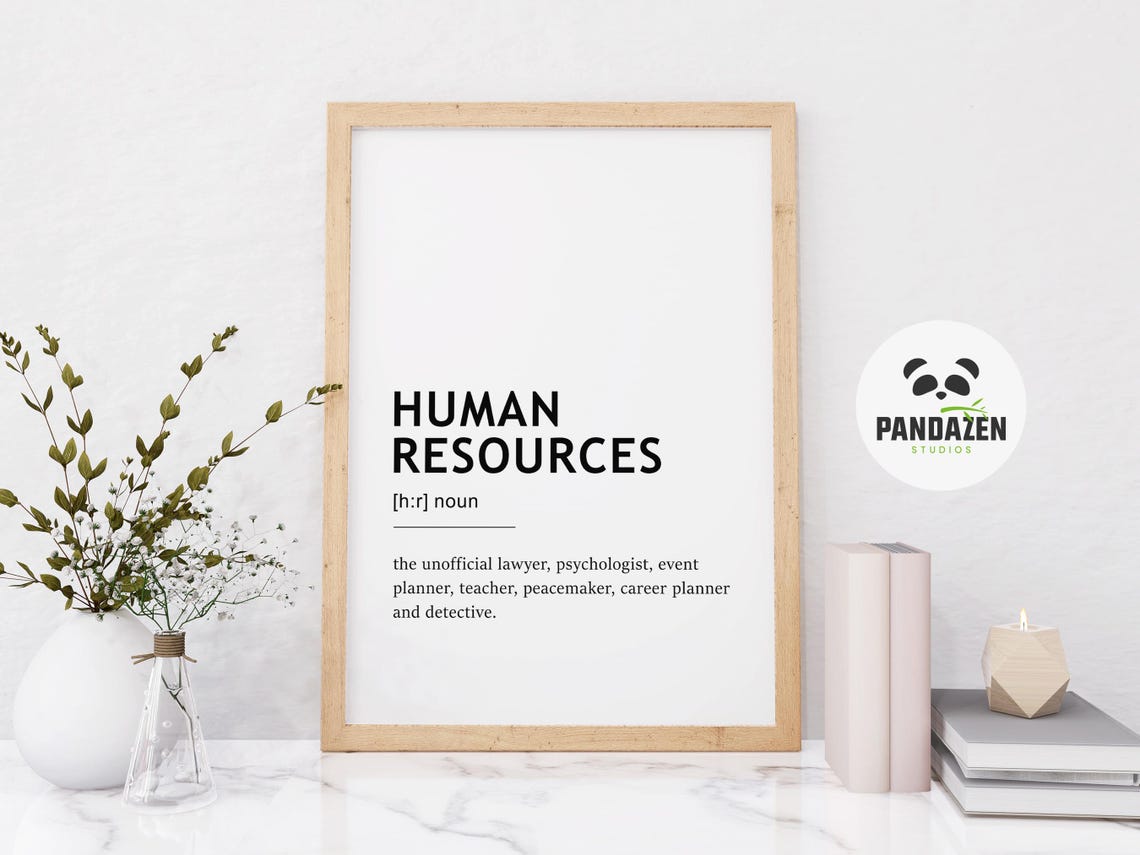 Human Resources Definition Unofficial Lawyer Funny Office Poster - Image 7