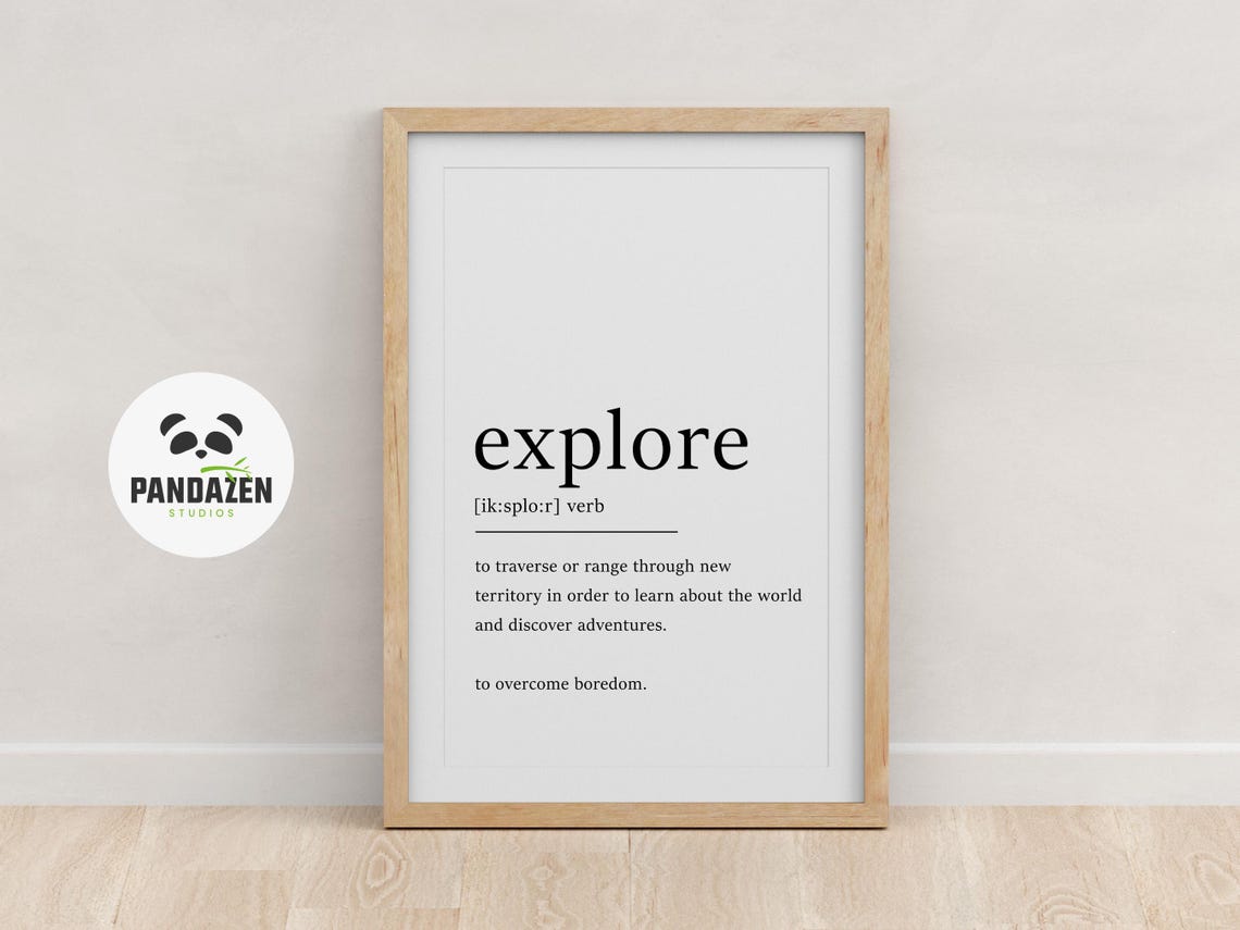 Explore Definition Overcome Boredom New Territory Travel Poster - Image 3