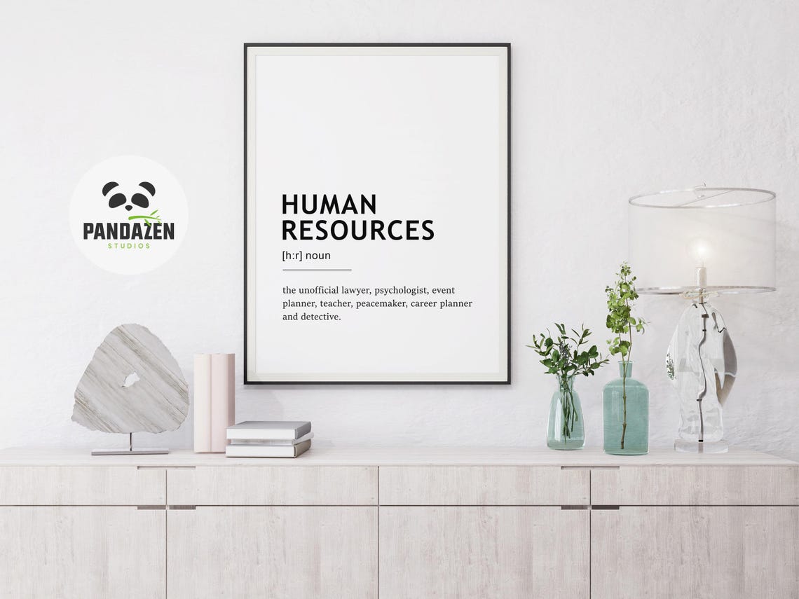 Human Resources Definition Unofficial Lawyer Funny Office Poster - Image 2