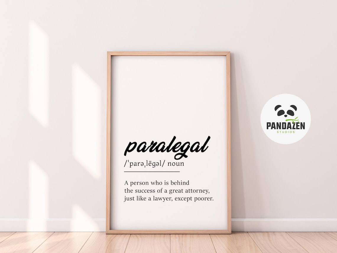 Paralegal Definition Funny Legal Assistant Art Print - Image 6