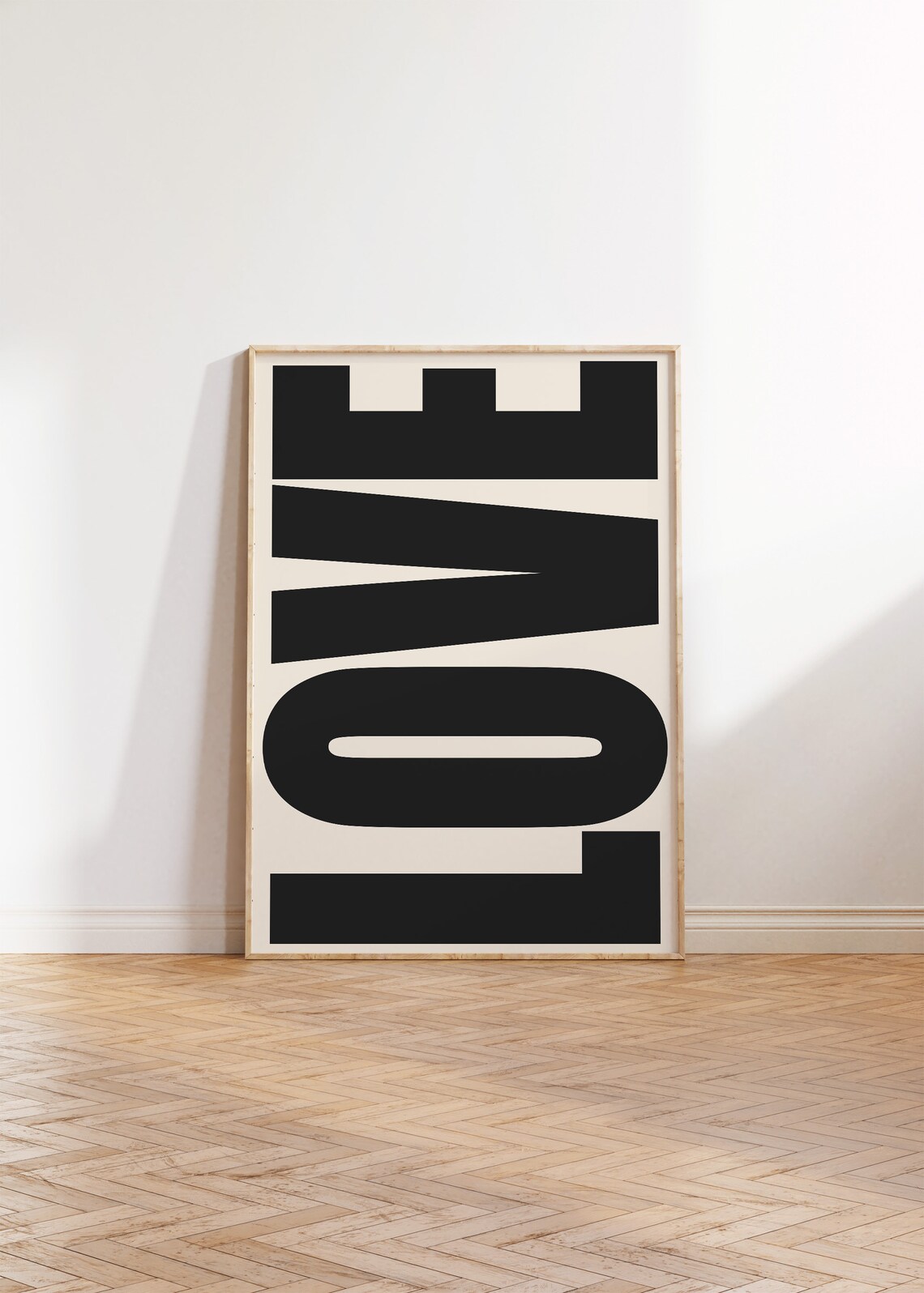 Love Typography Poster, Retro Neutral Wall Art - Image 2