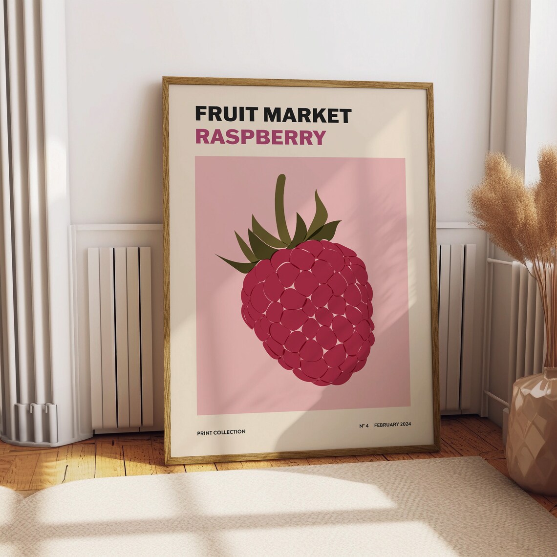 Raspberry Fruit Market Abstract Art Print - Image 2