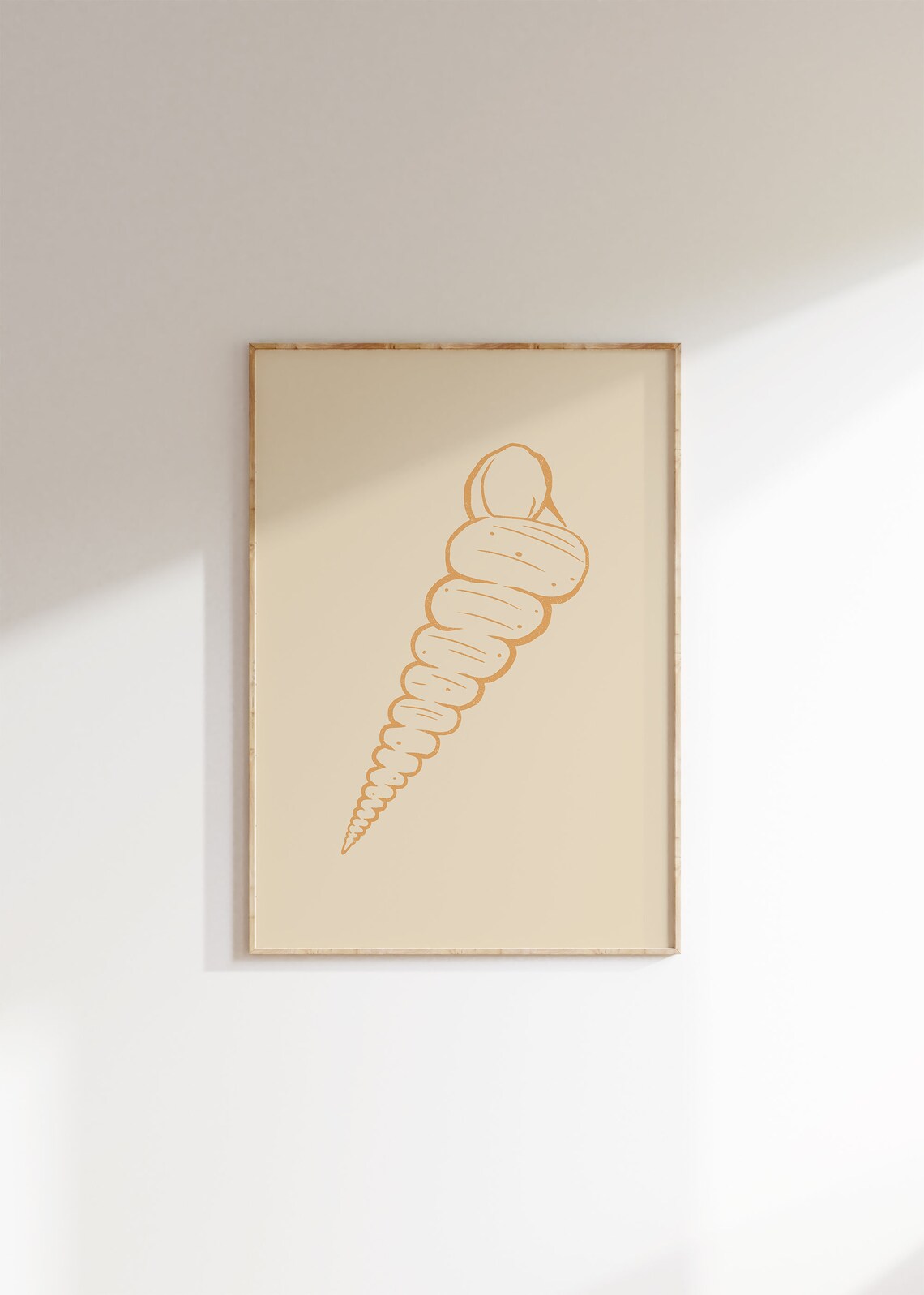 Seashell Line Art Illustration, Boho Coastal Art
