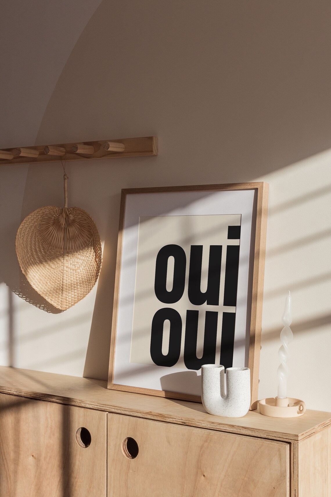Oui Oui Typography Poster, French Retro Art Print - Image 2