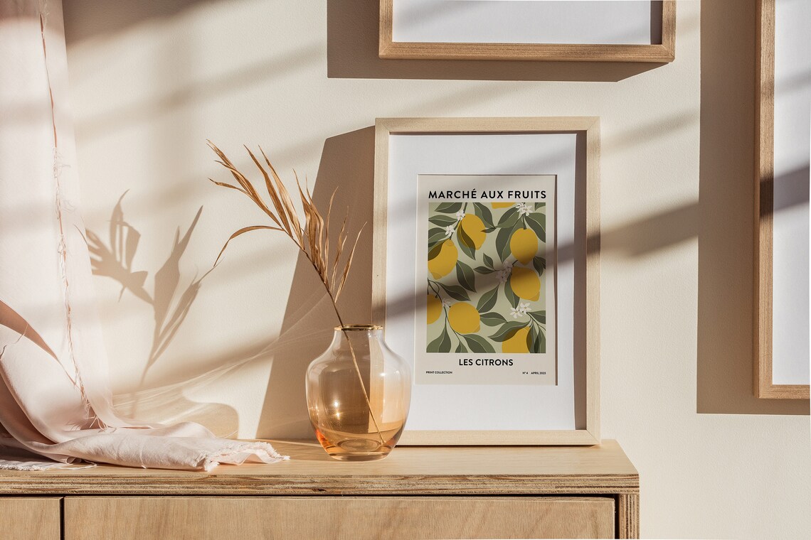 Lemons Fruit Market Botanical Kitchen Art Print - Image 2