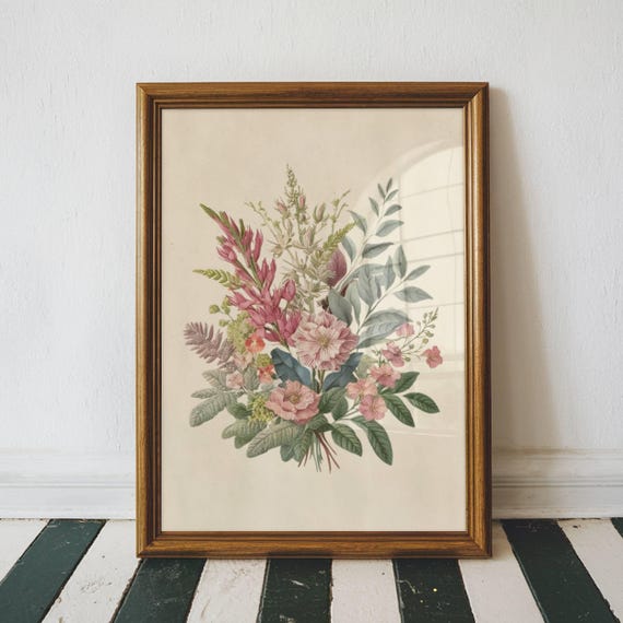 Floral Botanical Plants Wall Art Poster Print
