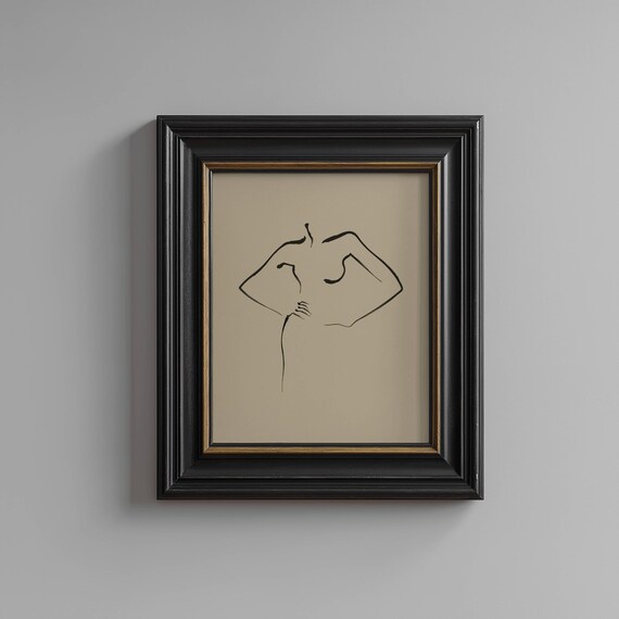 Minimalist Silhouette Art Wall Decor Beauty Salon Feminine Design Modern Print Boutique