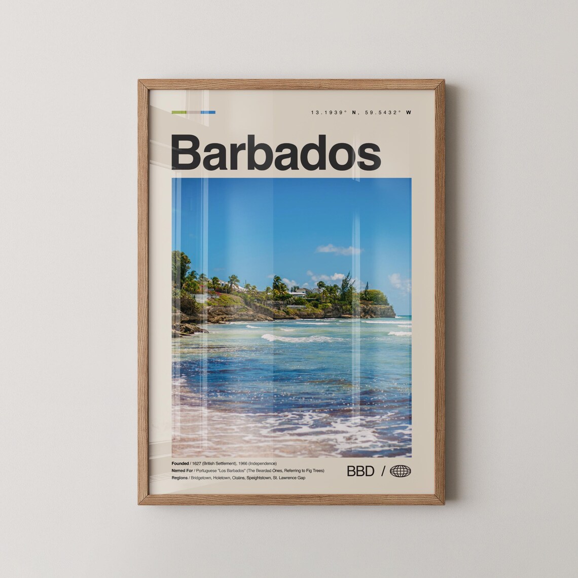Barbados Print No 2, Caribbean Travel Poster