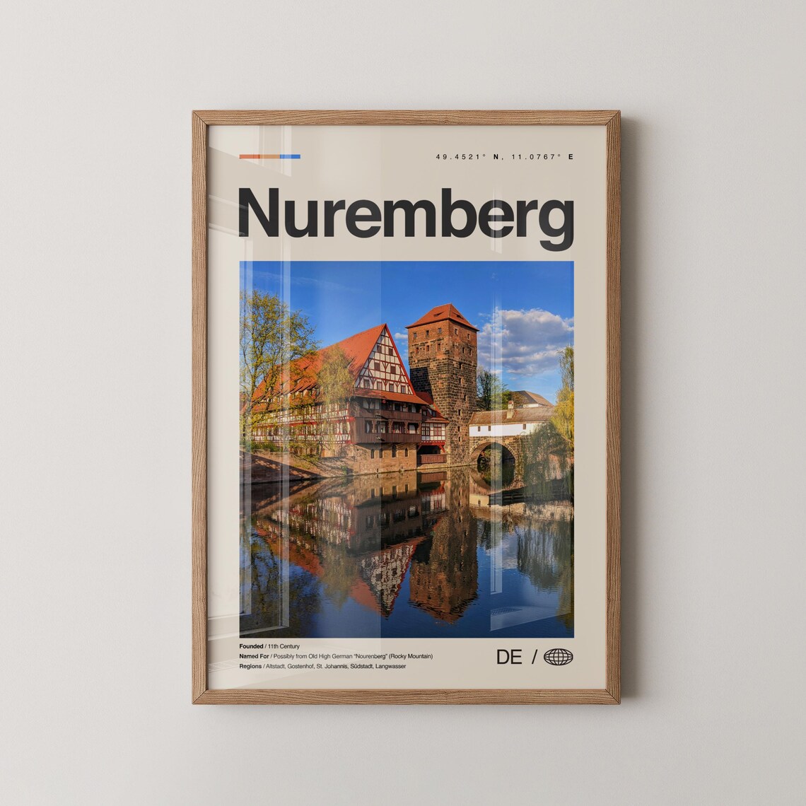 Nuremberg Travel Poster, Bavaria Germany