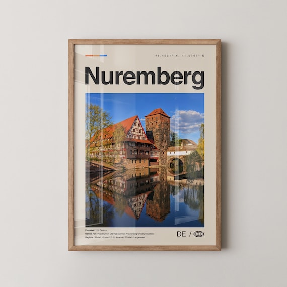 Nuremberg Travel Poster, Bavaria Germany