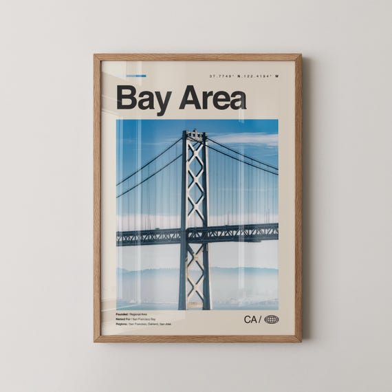 Bay Area Print Wall Art Poster Photo Golden Gate Bridge Alcatraz Island Muir Woods Lombard