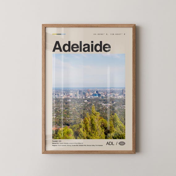 Adelaide Print Wall Art Poster Photo Decor City Australia