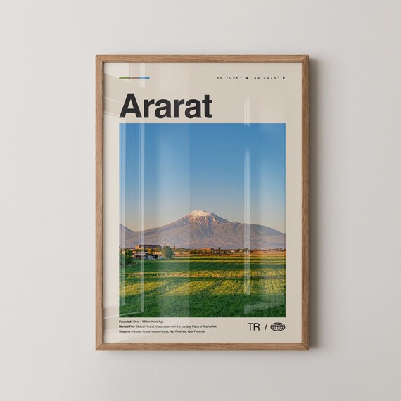 Ararat Print Wall Art Poster Photo Dcor Map Turkey
