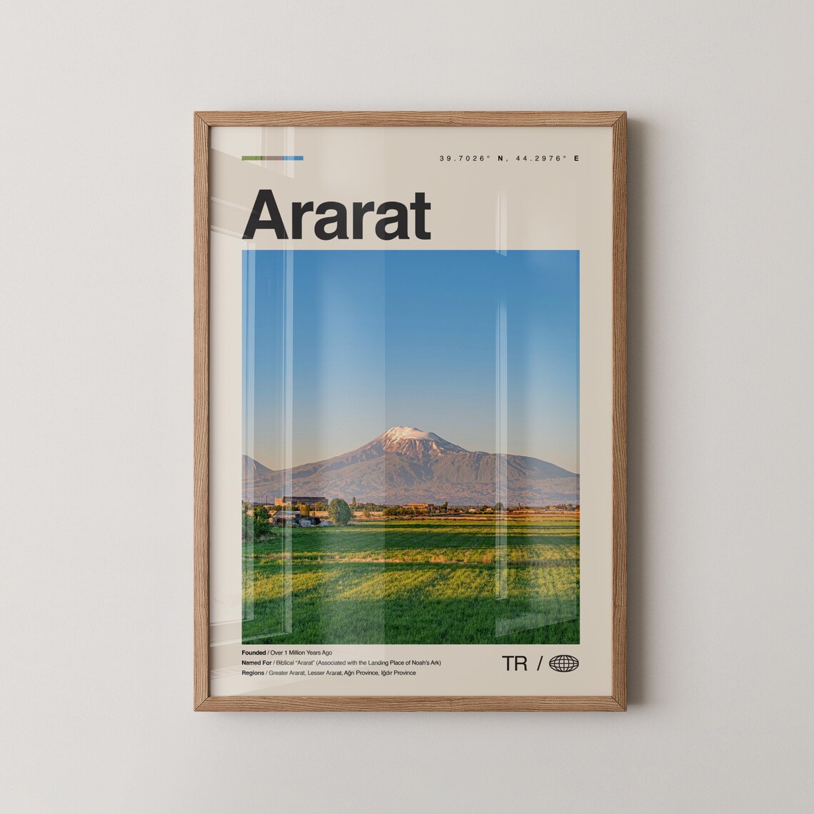 Ararat Print Wall Art Poster Photo Dcor Map Turkey