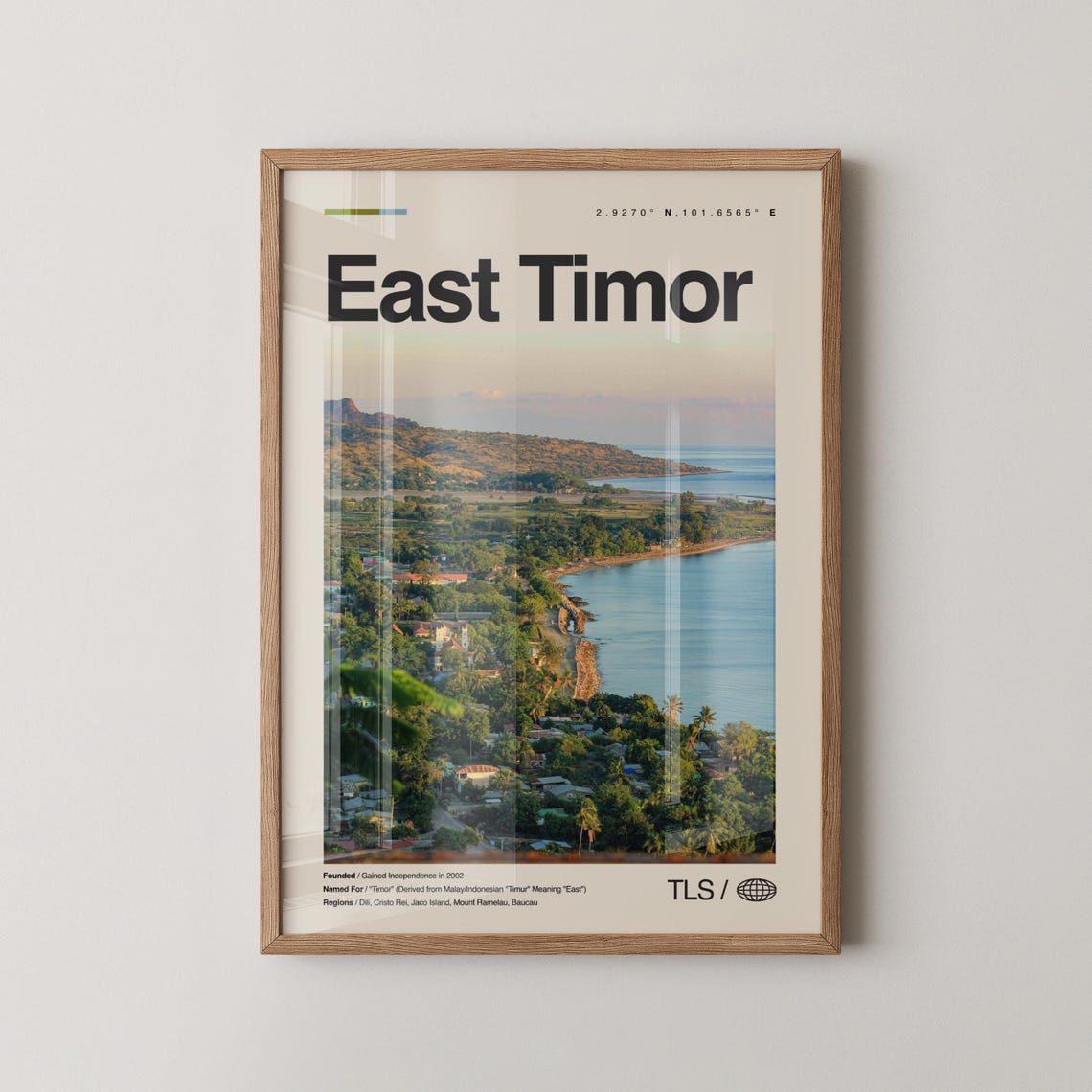 East Timor Print Wall Art Poster Photo Cristo Rei Of Dili Atauro Island Jaco Tais Market