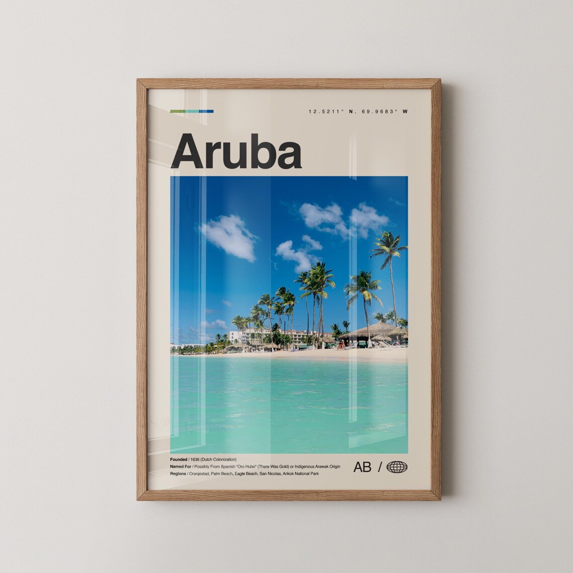 Aruba Print No. 2, Oranjestad Caribbean Travel Poster
