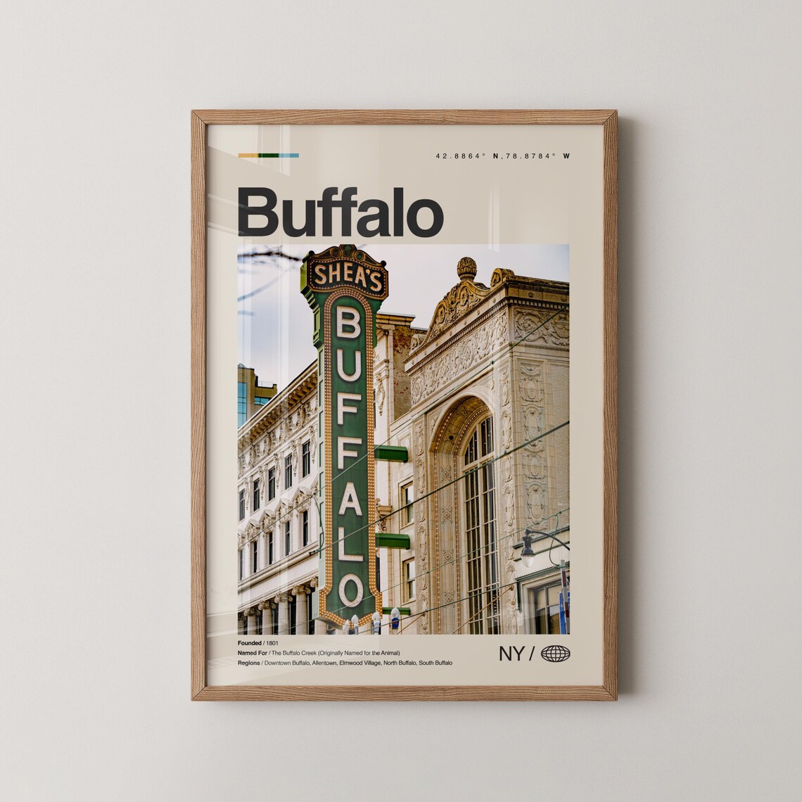 Buffalo New York Wall Art Print, Niagara Falls
