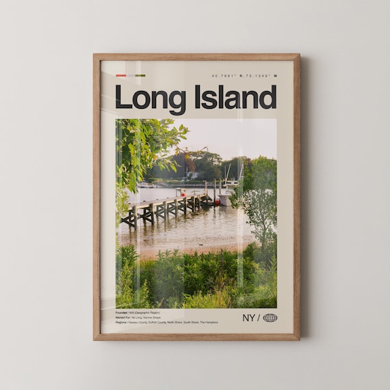 Long Island New York Wooden Dock on the Water Travel Photo Poster